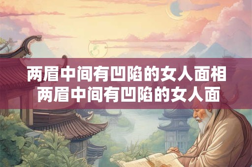 两眉中间有凹陷的女人面相 两眉中间有凹陷的女人面相好不好