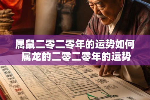 属鼠二零二零年的运势如何 属龙的二零二零年的运势如何