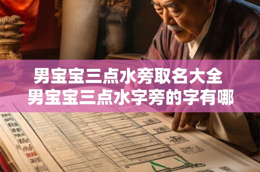 男宝宝三点水旁取名大全 男宝宝三点水字旁的字有哪些