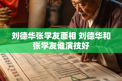 刘德华张学友面相 刘德华和张学友谁演技好