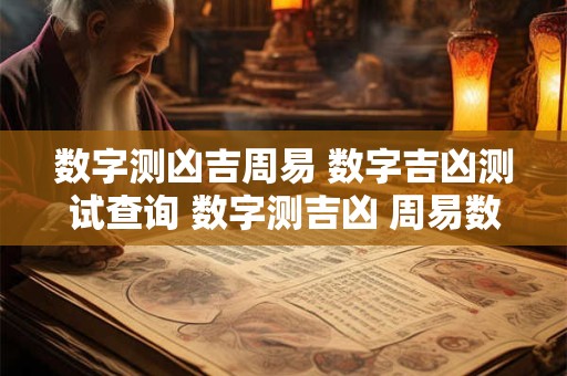 数字测凶吉周易 数字吉凶测试查询 数字测吉凶 周易数字吉凶预测