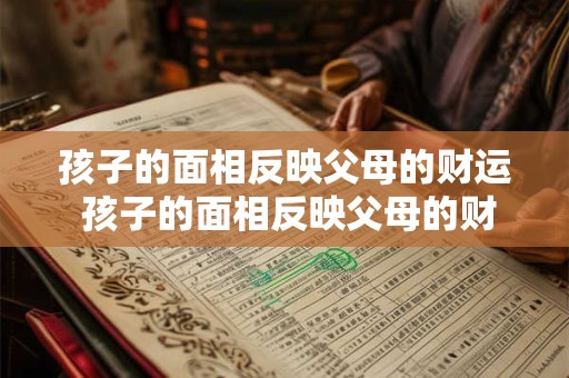 孩子的面相反映父母的财运 孩子的面相反映父母的财运吗