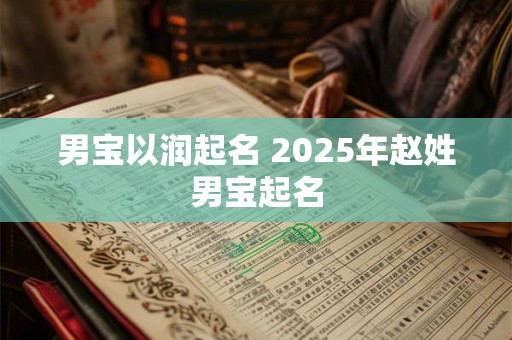 男宝以润起名 2025年赵姓男宝起名