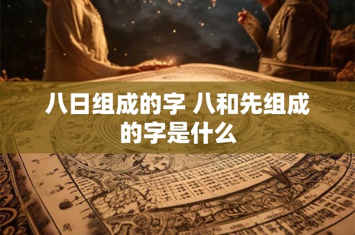 八日组成的字 八和先组成的字是什么