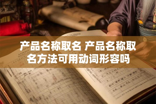 产品名称取名 产品名称取名方法可用动词形容吗