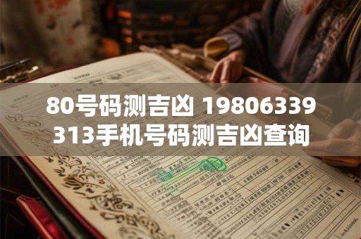 80号码测吉凶 19806339313手机号码测吉凶查询