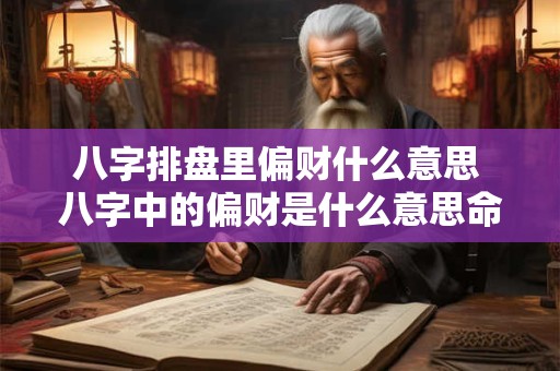 八字排盘里偏财什么意思 八字中的偏财是什么意思命带偏财有哪些作用
