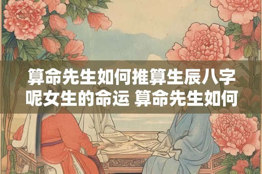 算命先生如何推算生辰八字呢女生的命运 算命先生如何推算生辰八字呢女生的命运详解
