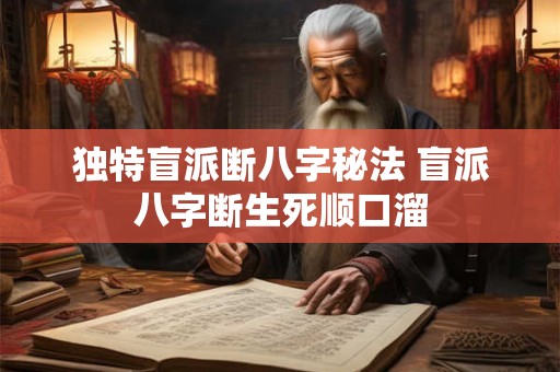 独特盲派断八字秘法 盲派八字断生死顺口溜