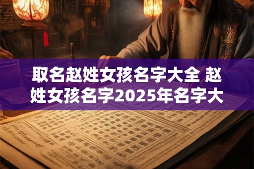 取名赵姓女孩名字大全 赵姓女孩名字2025年名字大全