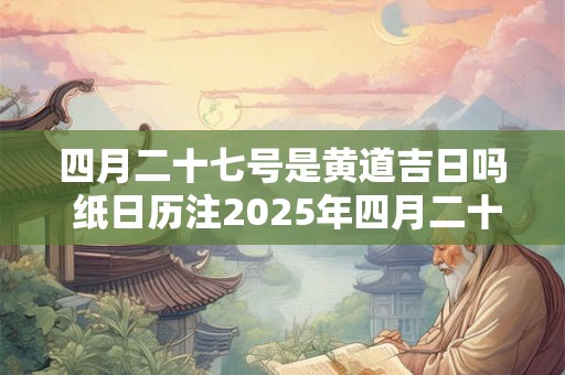 四月二十七号是黄道吉日吗 纸日历注2025年四月二十七日是黄道吉日