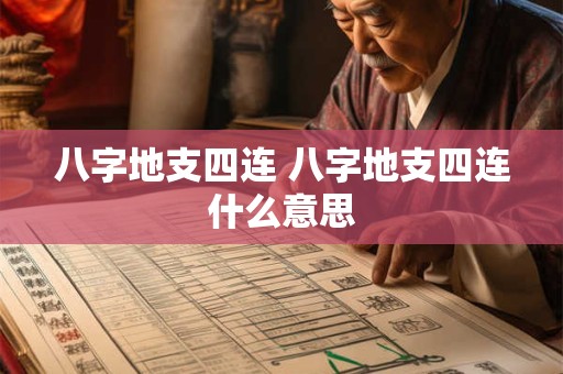 八字地支四连 八字地支四连什么意思