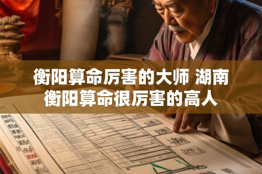 衡阳算命厉害的大师 湖南衡阳算命很厉害的高人