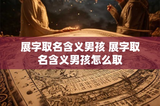 展字取名含义男孩 展字取名含义男孩怎么取