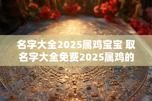 名字大全2025属鸡宝宝 取名字大全免费2025属鸡的男孩子
