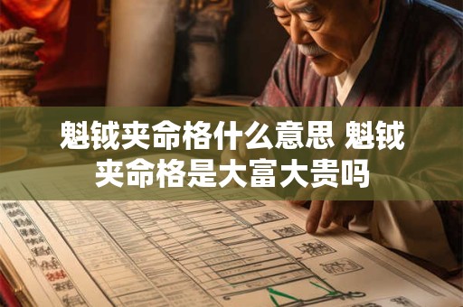 魁钺夹命格什么意思 魁钺夹命格是大富大贵吗