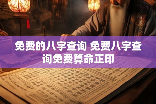 免费的八字查询 免费八字查询免费算命正印
