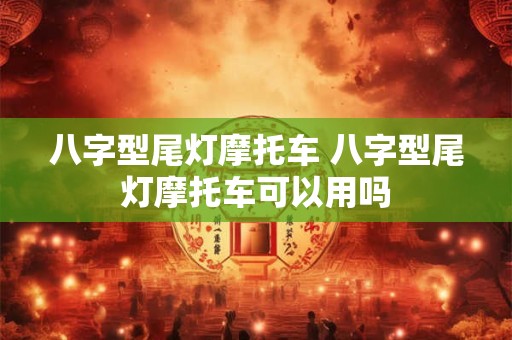 八字型尾灯摩托车 八字型尾灯摩托车可以用吗
