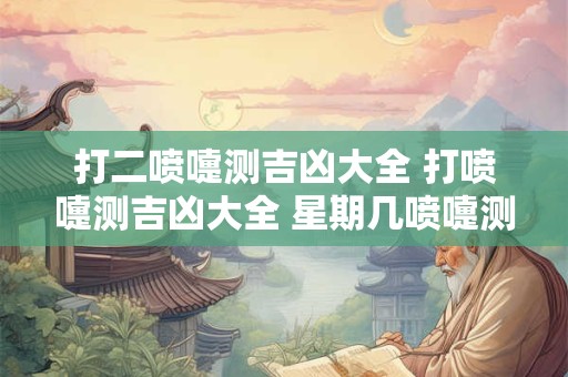 打二喷嚏测吉凶大全 打喷嚏测吉凶大全 星期几喷嚏测吉凶爱情