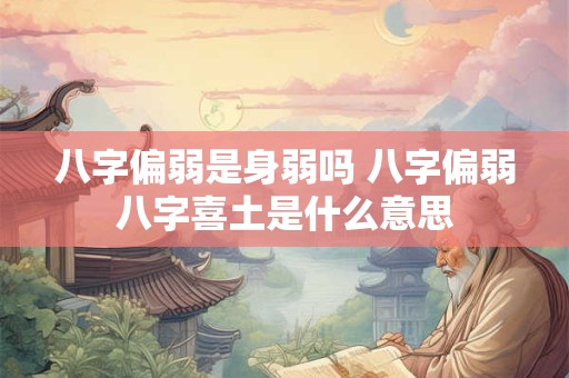 八字偏弱是身弱吗 八字偏弱八字喜土是什么意思