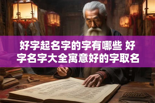 好字起名字的字有哪些 好字名字大全寓意好的字取名字大全