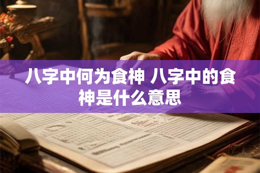 八字中何为食神 八字中的食神是什么意思