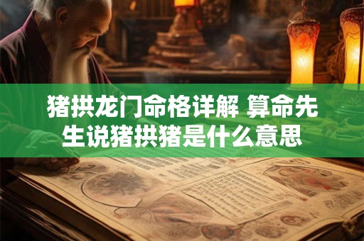 猪拱龙门命格详解 算命先生说猪拱猪是什么意思
