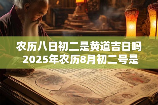 农历八日初二是黄道吉日吗 2025年农历8月初二号是黄道吉日吗