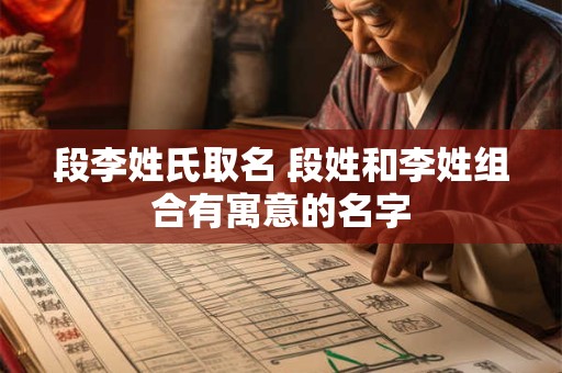 段李姓氏取名 段姓和李姓组合有寓意的名字
