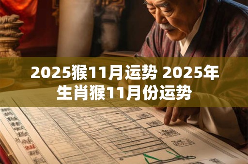 2026猴11月运势 2026年生肖猴11月份运势 2026猴11月运势 2026年生肖猴11月份运势