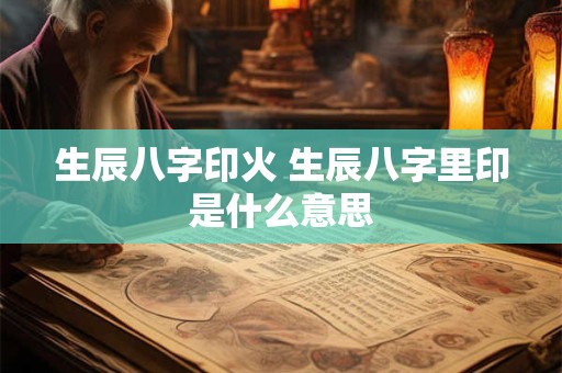 生辰八字印火 生辰八字里印是什么意思