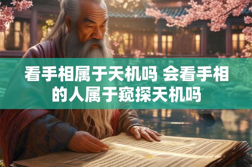 看手相属于天机吗 会看手相的人属于窥探天机吗