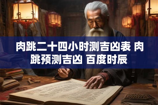 肉跳二十四小时测吉凶表 肉跳预测吉凶 百度时辰