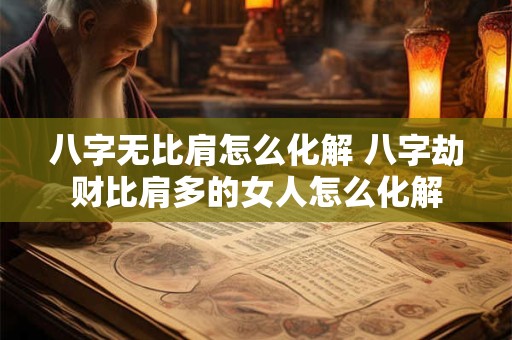 八字无比肩怎么化解 八字劫财比肩多的女人怎么化解