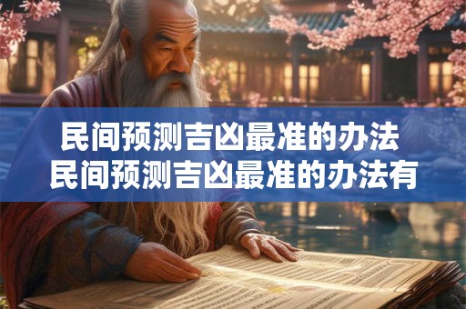 民间预测吉凶最准的办法 民间预测吉凶最准的办法有哪些