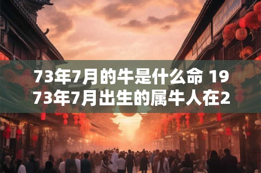73年7月的牛是什么命 1973年7月出生的属牛人在2025什么命