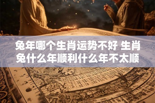兔年哪个生肖运势不好 生肖兔什么年顺利什么年不太顺利