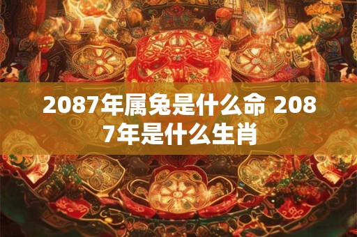 2087年属兔是什么命 2087年是什么生肖