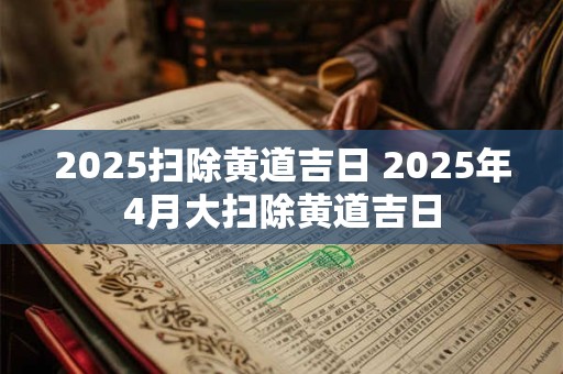 2025扫除黄道吉日 2025年4月大扫除黄道吉日