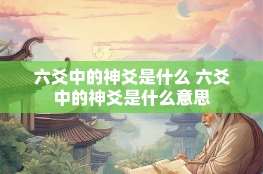 六爻中的神爻是什么 六爻中的神爻是什么意思