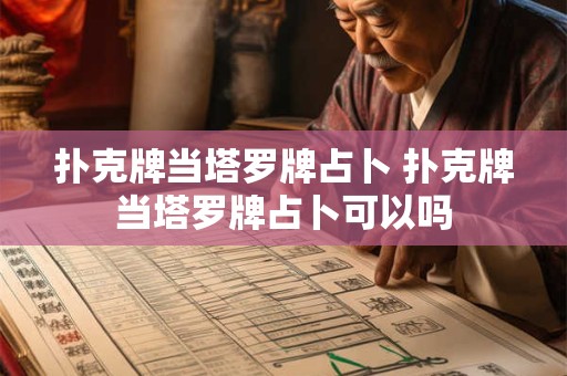 扑克牌当塔罗牌占卜 扑克牌当塔罗牌占卜可以吗