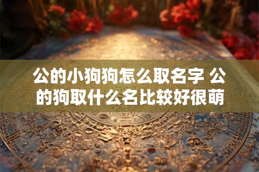 公的小狗狗怎么取名字 公的狗取什么名比较好很萌