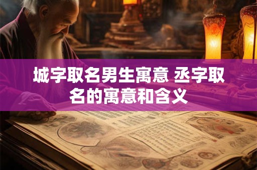 城字取名男生寓意 丞字取名的寓意和含义