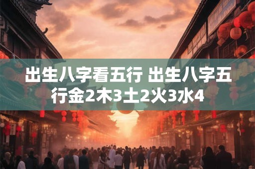 出生八字看五行 出生八字五行金2木3土2火3水4
