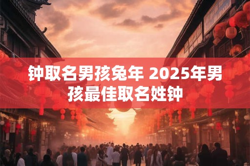 钟取名男孩兔年 2025年男孩最佳取名姓钟