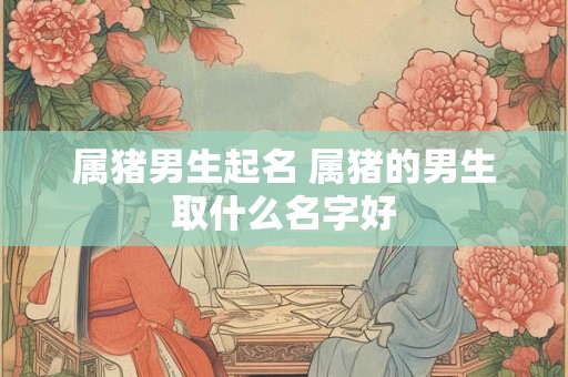 属猪男生起名 属猪的男生取什么名字好