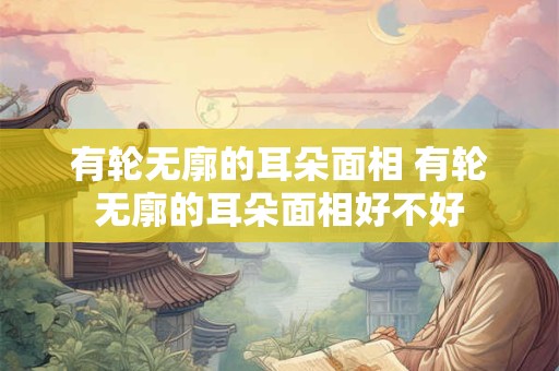 有轮无廓的耳朵面相 有轮无廓的耳朵面相好不好