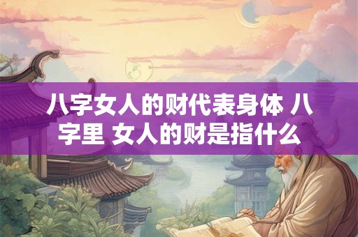 八字女人的财代表身体 八字里 女人的财是指什么