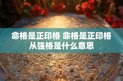命格是正印格 命格是正印格从强格是什么意思 命格是正印格 命格是正印格从强格是什么意思