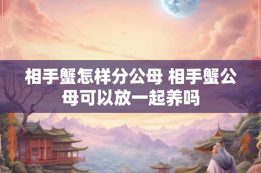 相手蟹怎样分公母 相手蟹公母可以放一起养吗